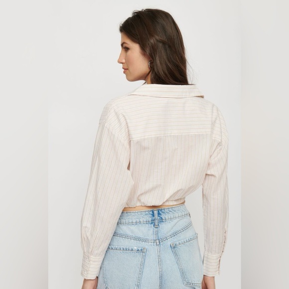 DYNAMITE CROSSOVER CROP SHIRT NWT - Picture 5 of 10